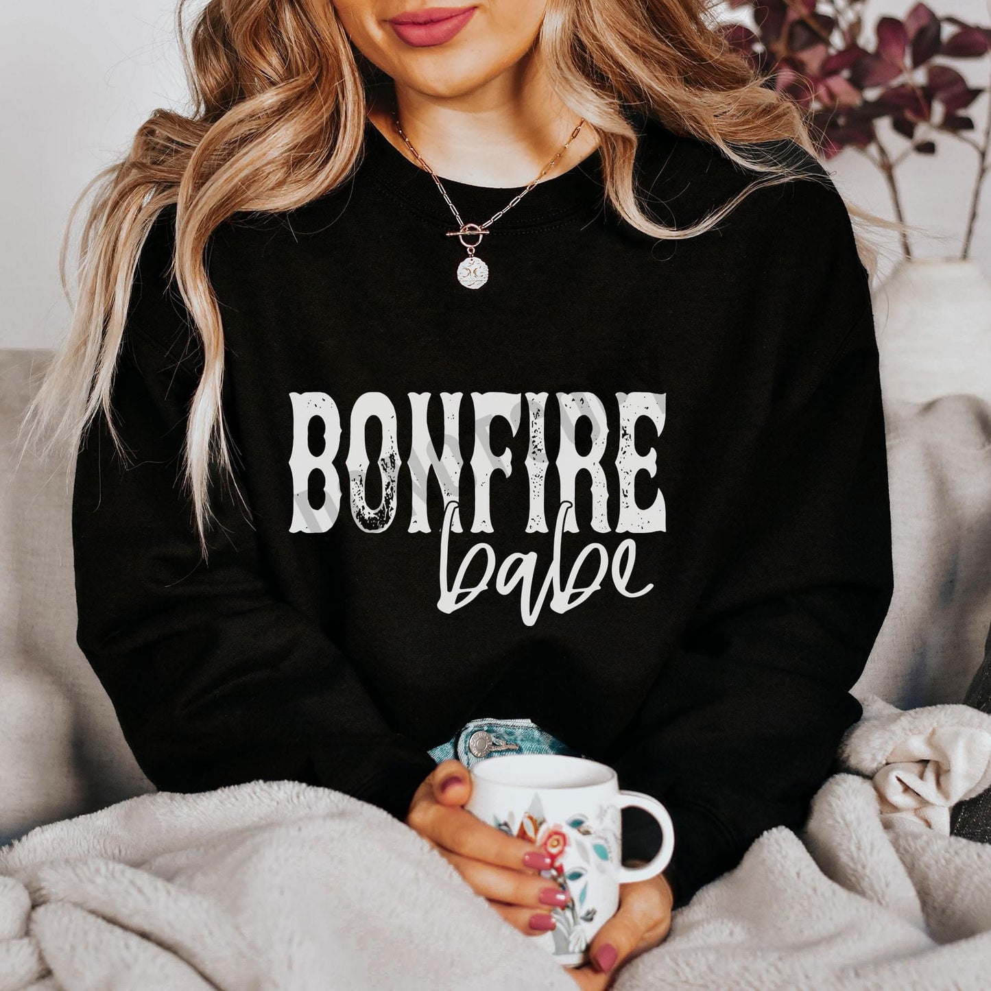 Bonfire Babe Glow In The Dark Crewneck Sweatshirt
