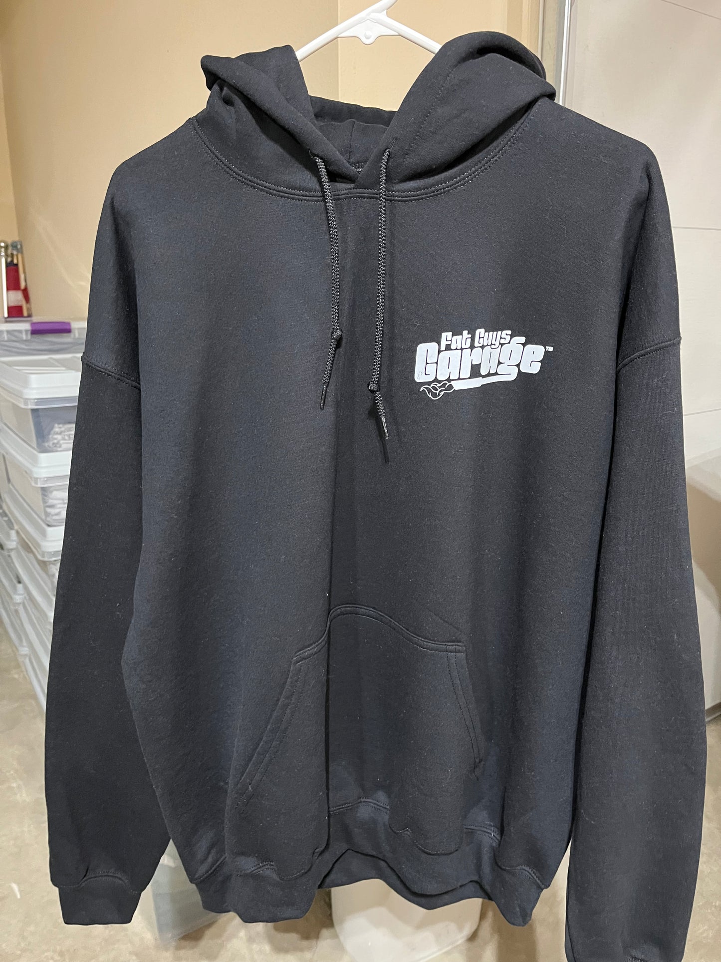 Fat Guys Garage Exhaust BLACK Hoodie Sweatshirt
