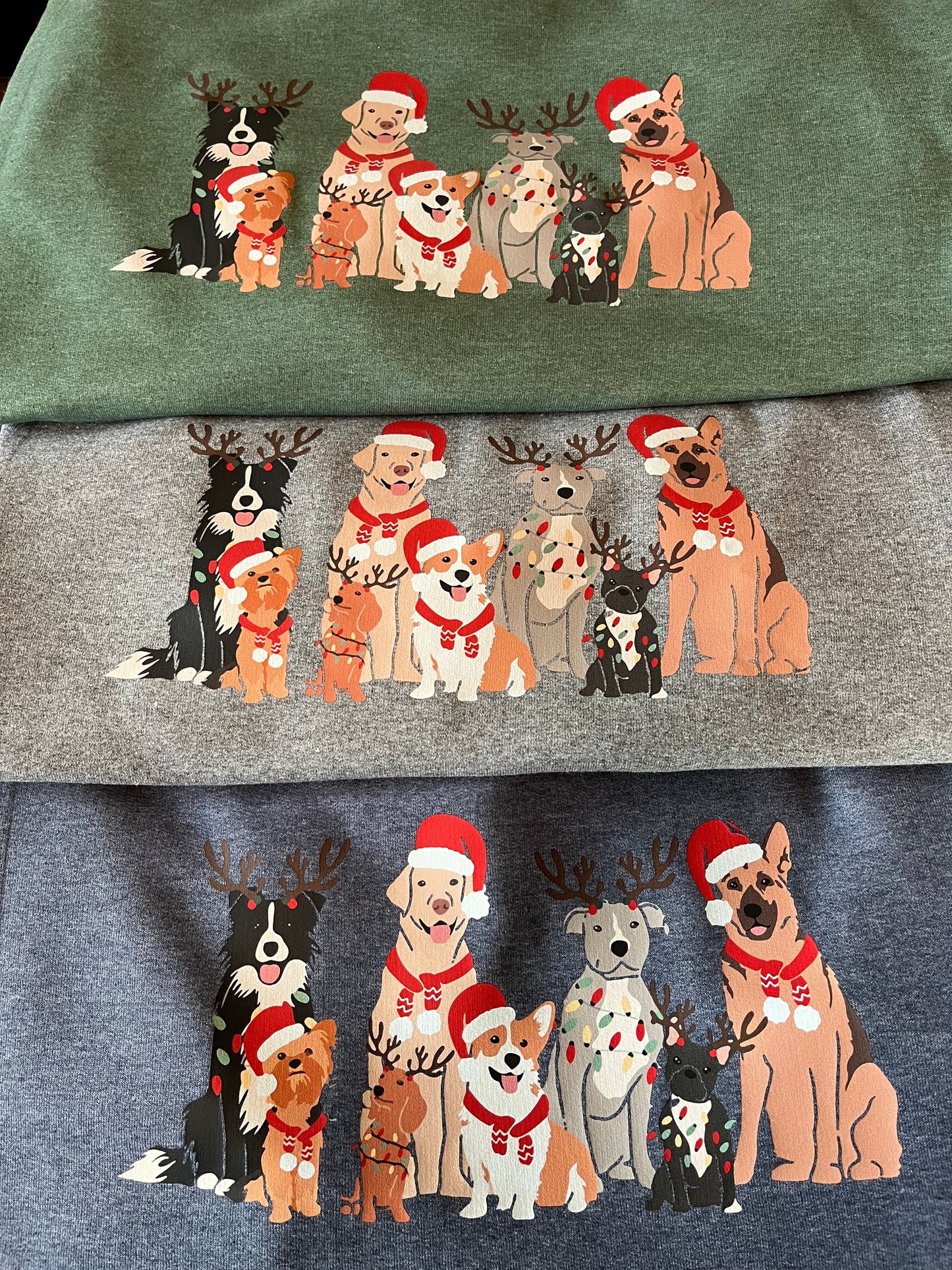 Christmas Dogs Crewneck Sweatshirt