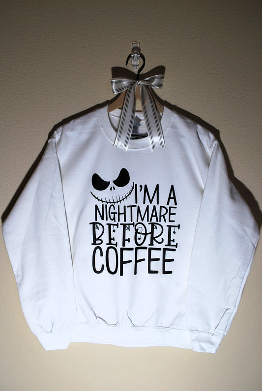 Nightmare Before Coffee Crewneck Sweatshirt