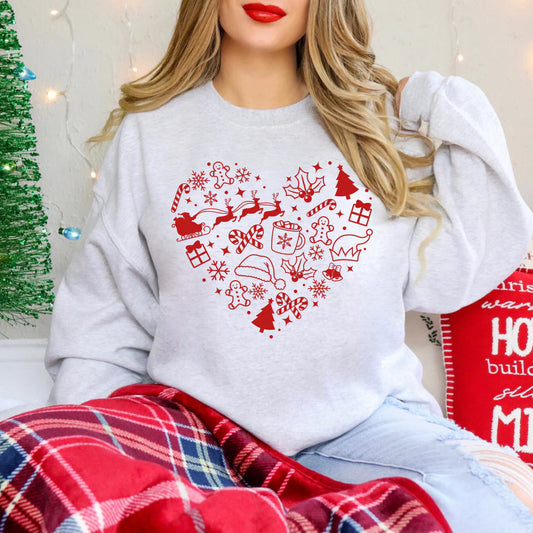 Christmas Doodles Crewneck Sweatshirt